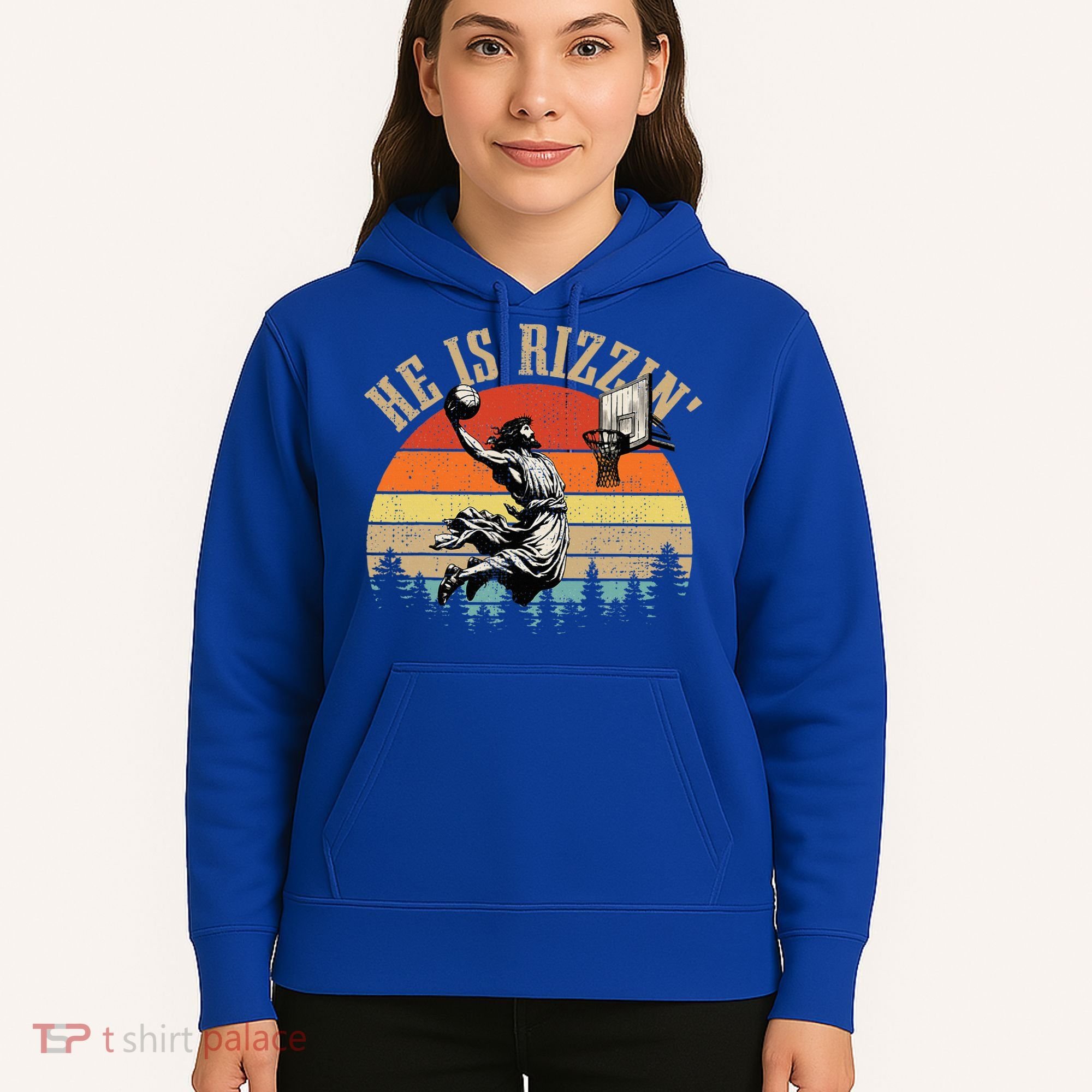 He Is Rizzin Easter Jesus Christian Hoodie