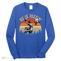 He Is Rizzin Easter Jesus Christian Long Sleeve Shirt thumb 0