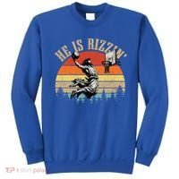 He Is Rizzin Easter Jesus Christian Sweatshirt thumb 0