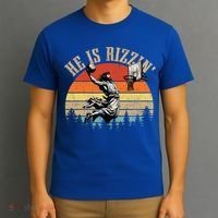 He Is Rizzin Easter Jesus Christian T-Shirt thumb 3