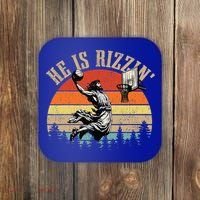 He Is Rizzin Easter Jesus Christian Coaster thumb 0