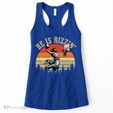 He Is Rizzin Easter Jesus Christian Women's Tank Top