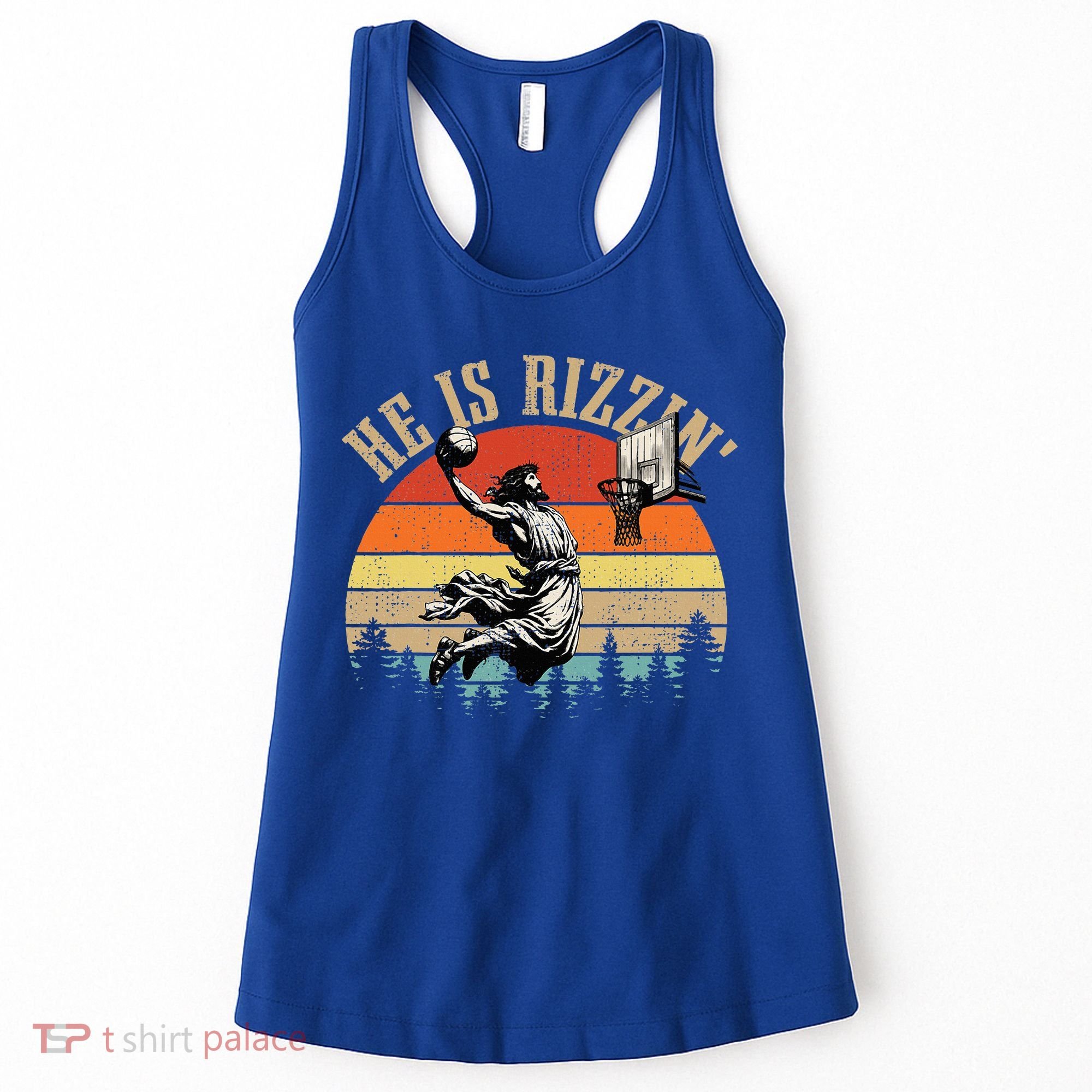 He Is Rizzin Easter Jesus Christian Women's Tank Top
