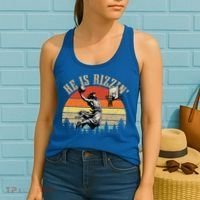 He Is Rizzin Easter Jesus Christian Women's Tank Top thumb 2