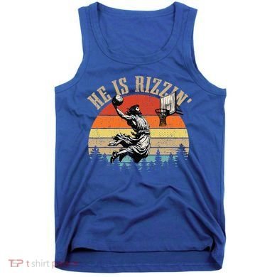 He Is Rizzin Easter Jesus Christian Tank Top