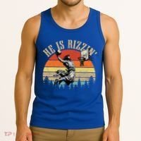 He Is Rizzin Easter Jesus Christian Tank Top thumb 3