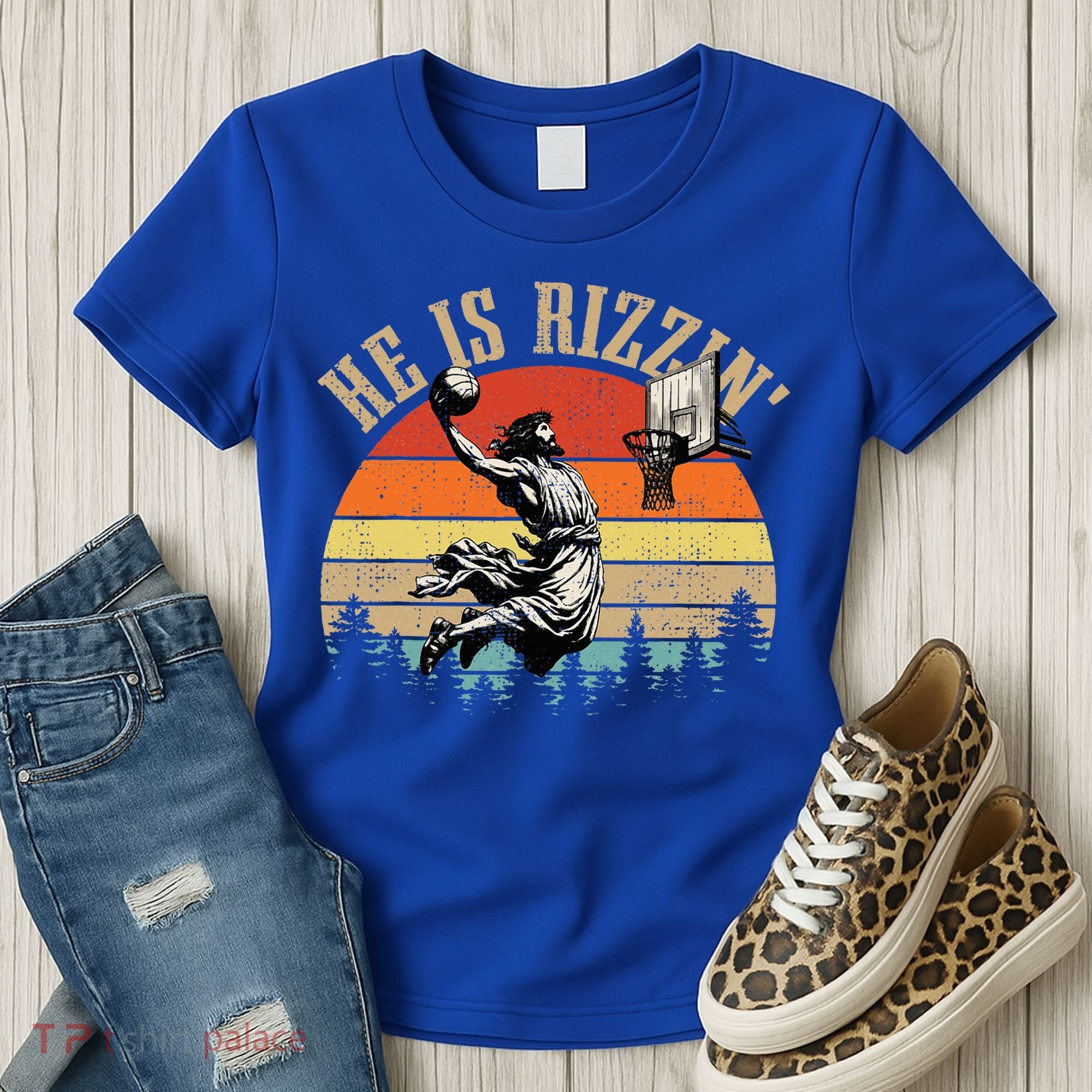 He Is Rizzin Easter Jesus Christian Women's T-Shirt