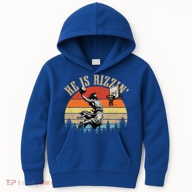 He Is Rizzin Easter Jesus Christian Kids Hoodie