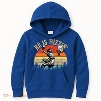 He Is Rizzin Easter Jesus Christian Kids Hoodie thumb 0