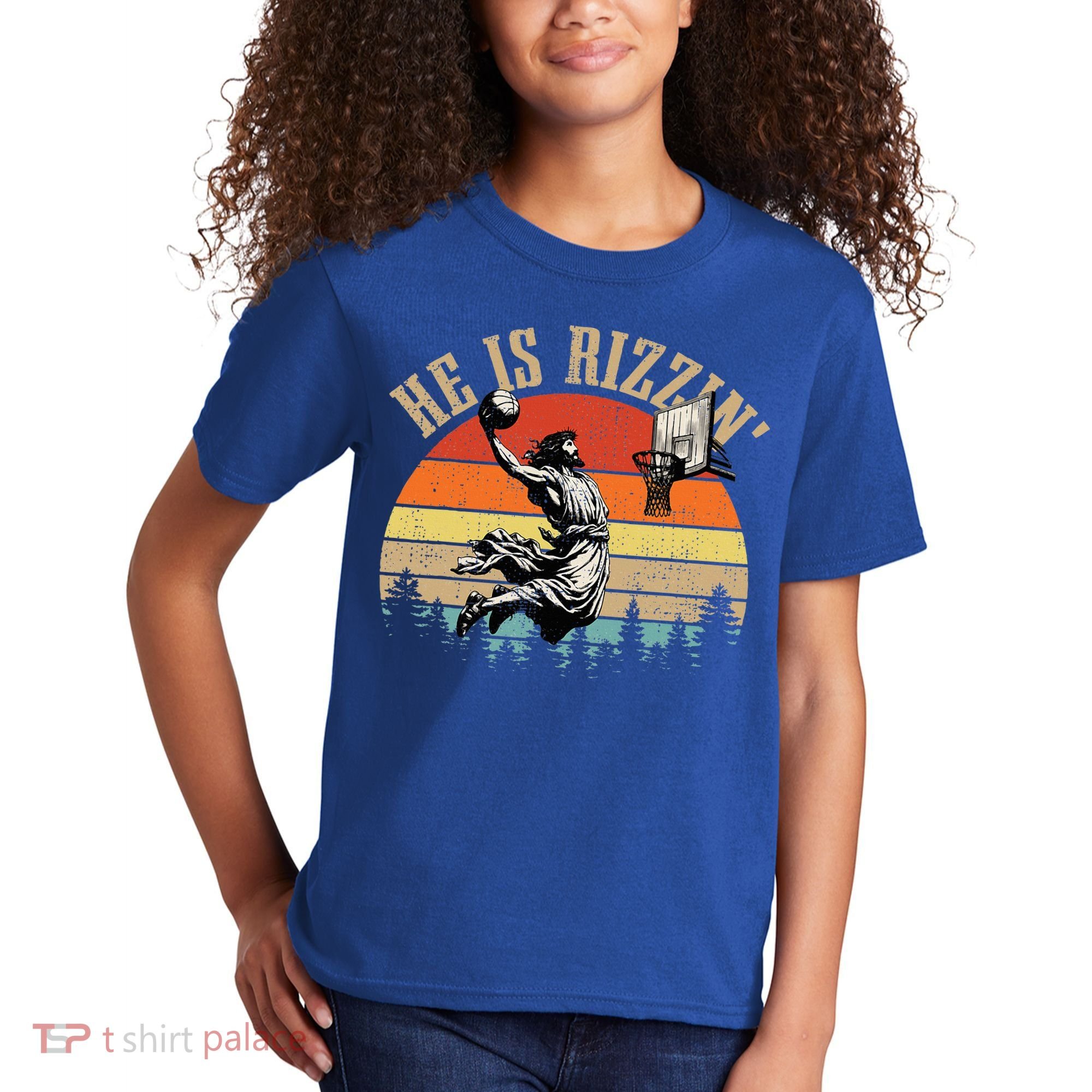 He Is Rizzin Easter Jesus Christian Kids T-Shirt