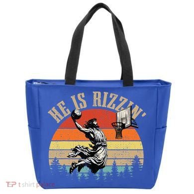 He Is Rizzin Easter Jesus Christian Tote Bag
