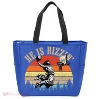 He Is Rizzin Easter Jesus Christian Tote Bag thumb 0