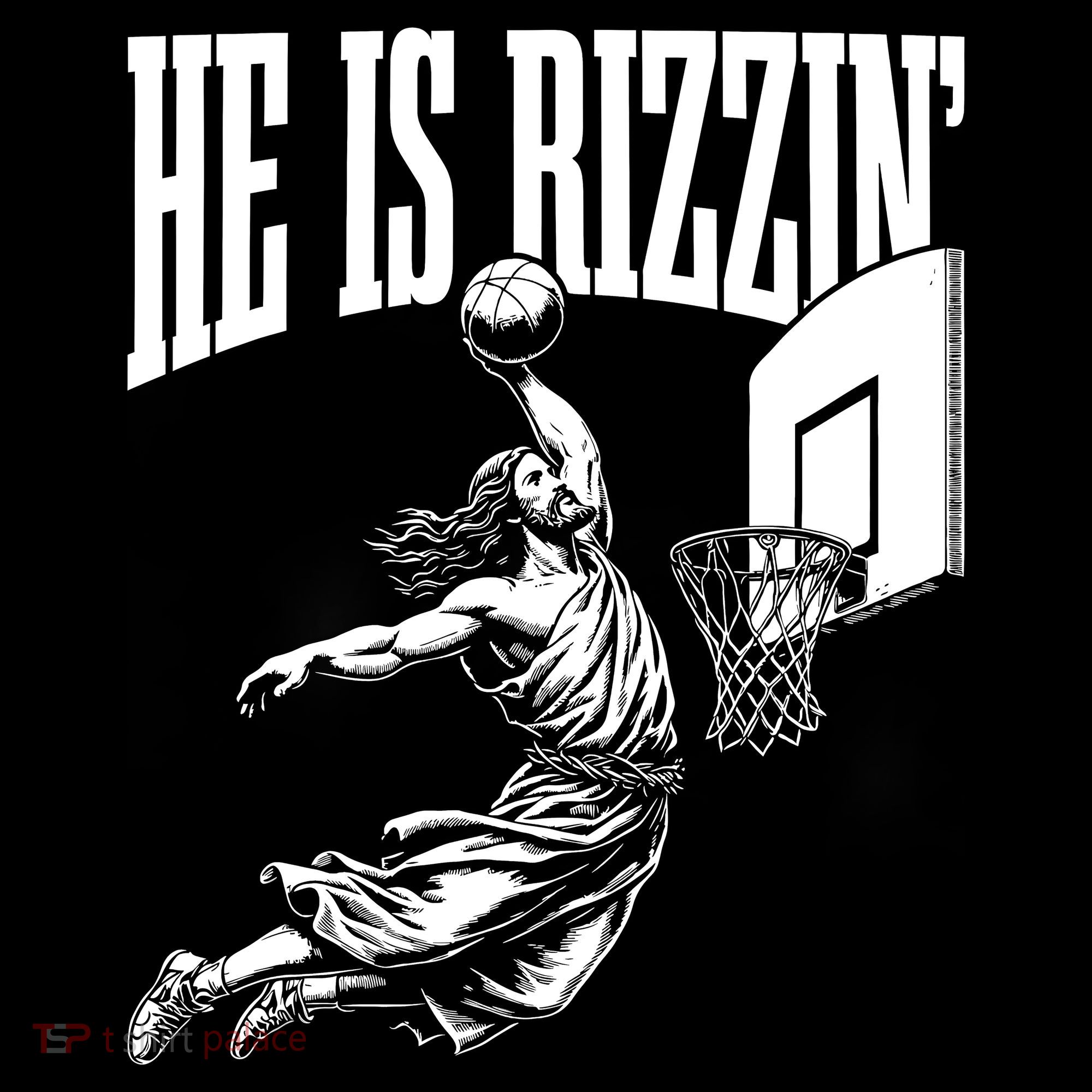 He Is Rizzin Funny Jesus Basketball Meme Coffee Mug