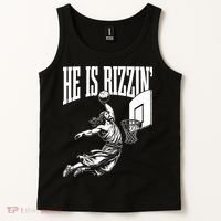 He Is Rizzin Funny Jesus Basketball Meme Tank Top thumb 2
