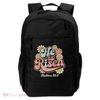He Is Risen Groovy Retro Style For Christian Easter Backpack thumb 0