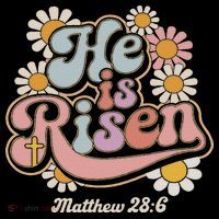 He Is Risen Groovy Retro Style For Christian Easter Mousepad thumb 1