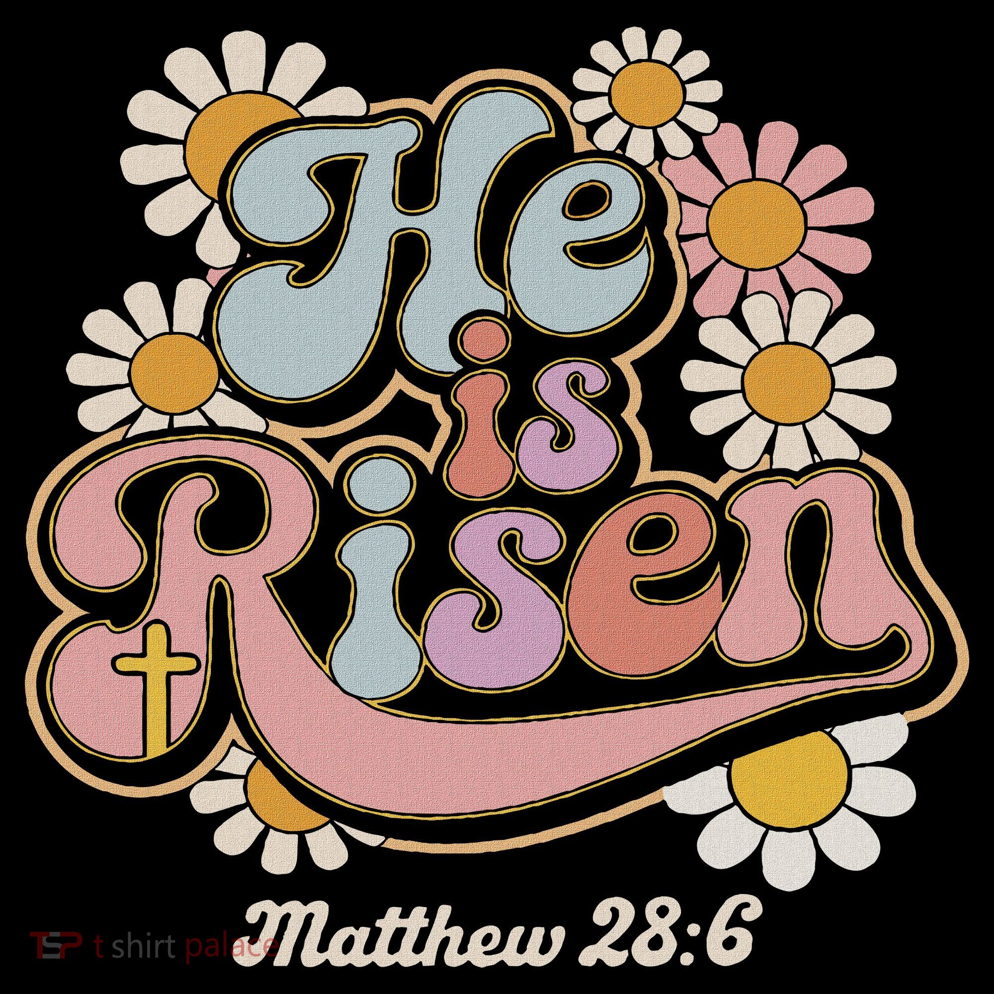 He Is Risen Groovy Retro Style For Christian Easter Baby Bodysuit