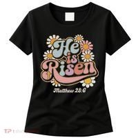 He Is Risen Groovy Retro Style For Christian Easter Women's T-Shirt thumb 0