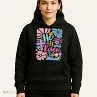 He Is Risen Easter Cross Coquette Jesus Christian Religious Hoodie thumb 5