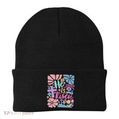 He Is Risen Easter Cross Coquette Jesus Christian Religious Beanie