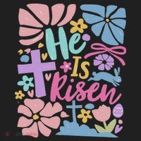 He Is Risen Easter Cross Coquette Jesus Christian Religious Beanie thumb 2