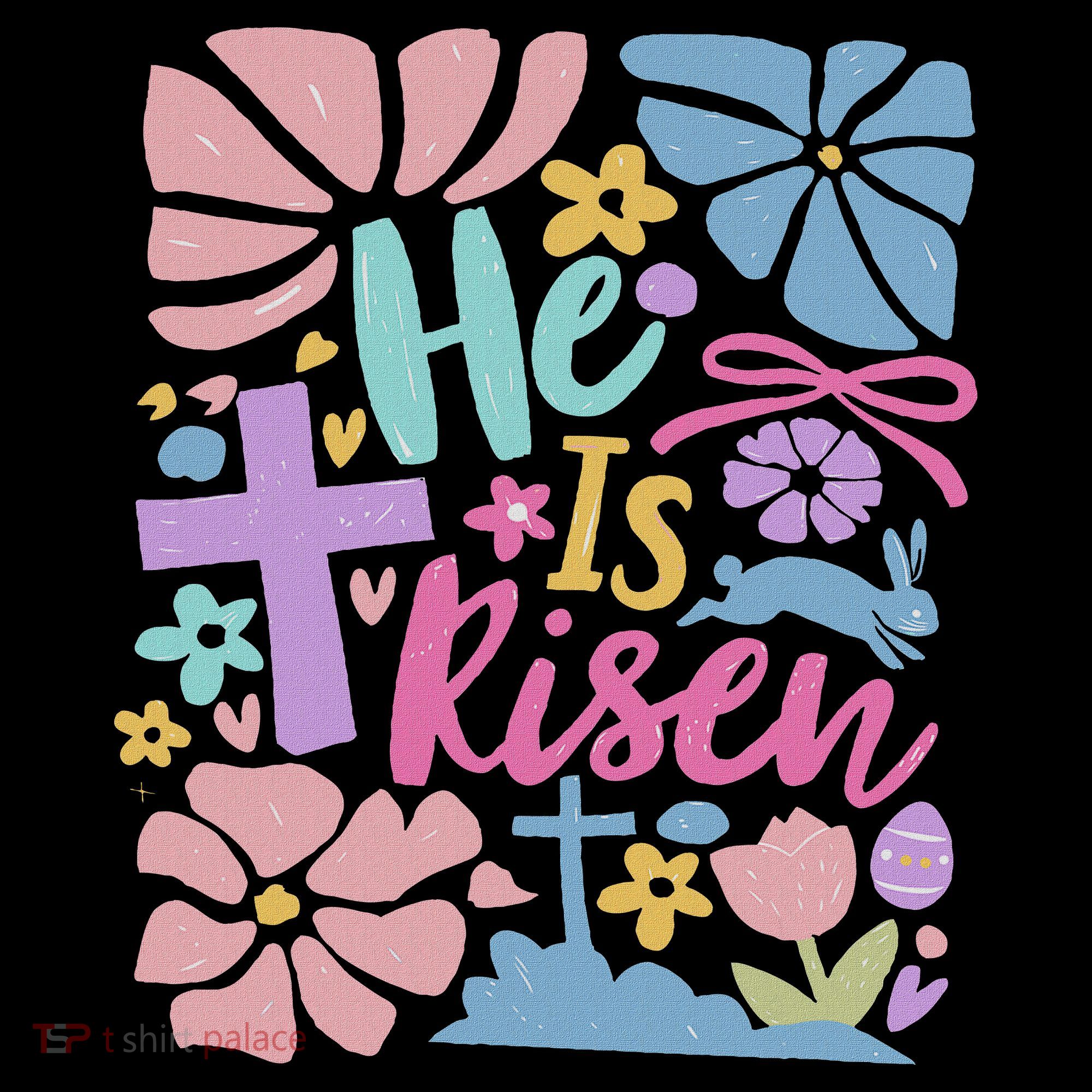 He Is Risen Easter Cross Coquette Jesus Christian Religious Coaster