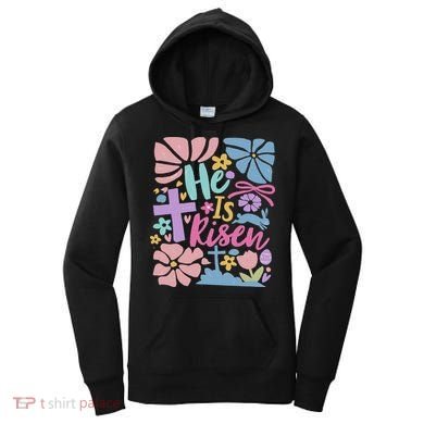 He Is Risen Easter Cross Coquette Jesus Christian Religious Women's Hoodie