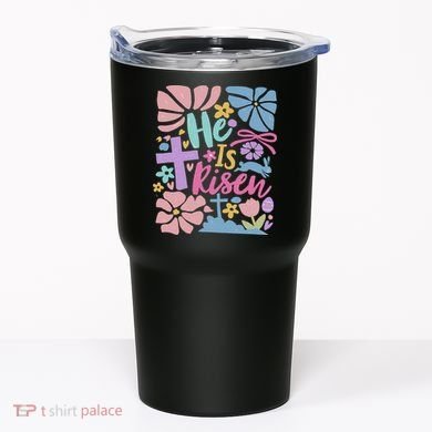 He Is Risen Easter Cross Coquette Jesus Christian Religious Tumbler