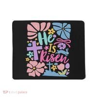 He Is Risen Easter Cross Coquette Jesus Christian Religious Mousepad thumb 0