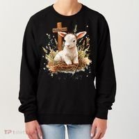 He Is Risen Lamb Matthew 286 Christian Jesus Bible Verses Women's Sweatshirt thumb 0