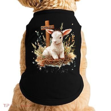 He Is Risen Lamb Matthew 286 Christian Jesus Bible Verses Doggie Tank