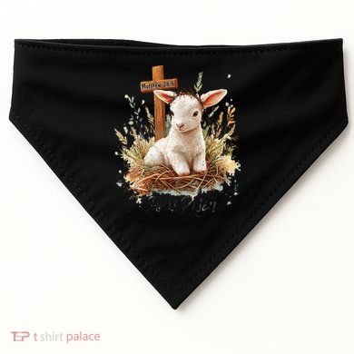 He Is Risen Lamb Matthew 286 Christian Jesus Bible Verses USA-Made Doggie Bandana