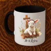 He Is Risen Lamb Matthew 286 Christian Jesus Bible Verses Coffee Mug thumb 2