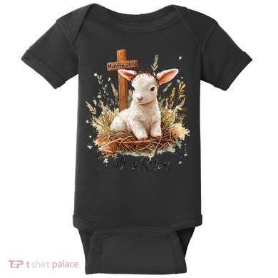 He Is Risen Lamb Matthew 286 Christian Jesus Bible Verses Baby Bodysuit