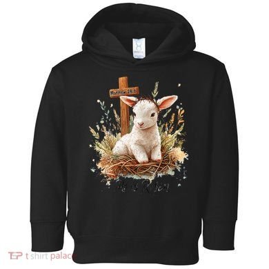 He Is Risen Lamb Matthew 286 Christian Jesus Bible Verses Toddler Hoodie