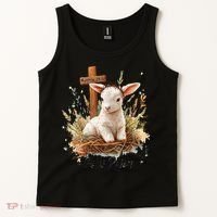 He Is Risen Lamb Matthew 286 Christian Jesus Bible Verses Tank Top thumb 2