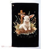 He Is Risen Lamb Matthew 286 Christian Jesus Bible Verses Golf Towel thumb 0