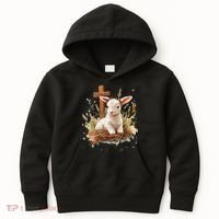 He Is Risen Lamb Matthew 286 Christian Jesus Bible Verses Kids Hoodie thumb 0