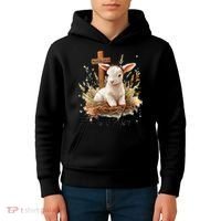 He Is Risen Lamb Matthew 286 Christian Jesus Bible Verses Kids Hoodie thumb 4