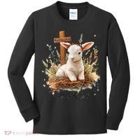 He Is Risen Lamb Matthew 286 Christian Jesus Bible Verses Kids Long Sleeve Shirt thumb 0