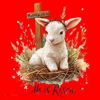He Is Risen Lamb Matthew 286 Christian Jesus Bible Verses Santa Hat thumb 1