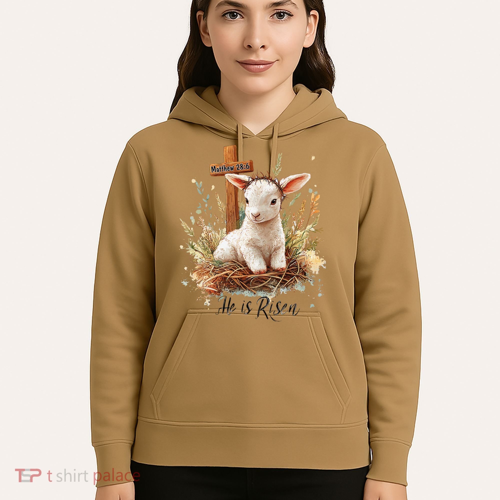 He Is Risen Lamb Matthew 286 Christian Jesus Bible Verses Hoodie