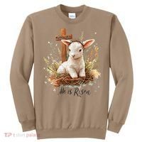 He Is Risen Lamb Matthew 286 Christian Jesus Bible Verses Sweatshirt thumb 0