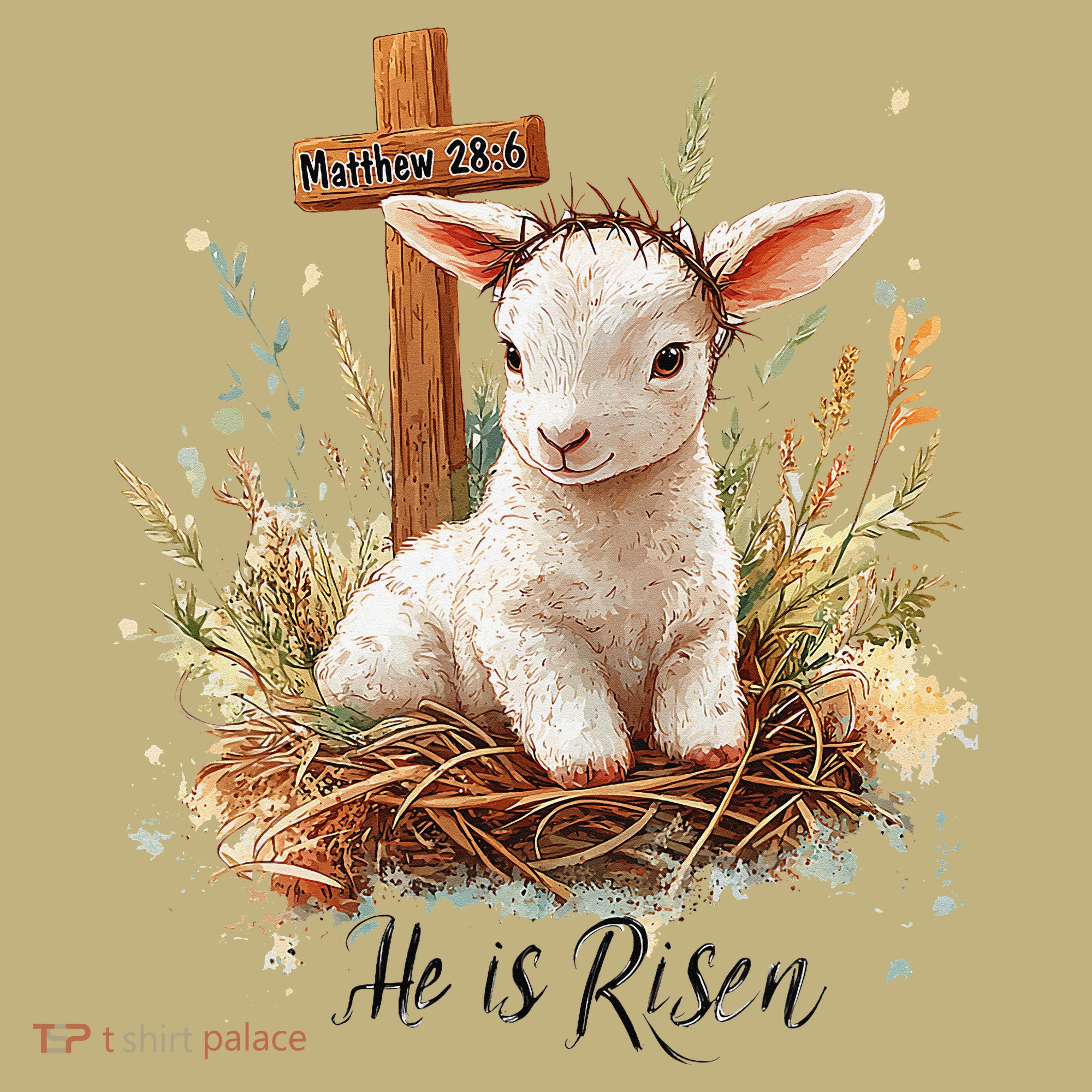 He Is Risen Lamb Matthew 286 Christian Jesus Bible Verses Sweatshirt