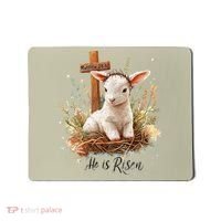 He Is Risen Lamb Matthew 286 Christian Jesus Bible Verses Mousepad thumb 0