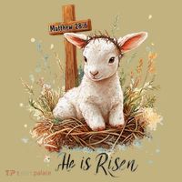 He Is Risen Lamb Matthew 286 Christian Jesus Bible Verses Mousepad thumb 1