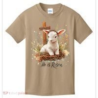 He Is Risen Lamb Matthew 286 Christian Jesus Bible Verses Kids T-Shirt thumb 0