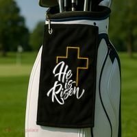 He Is Risen Easter Sunday Golf Towel thumb 2