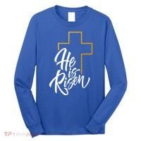He Is Risen Easter Sunday Long Sleeve Shirt thumb 0