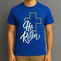 He Is Risen Easter Sunday T-Shirt thumb 3